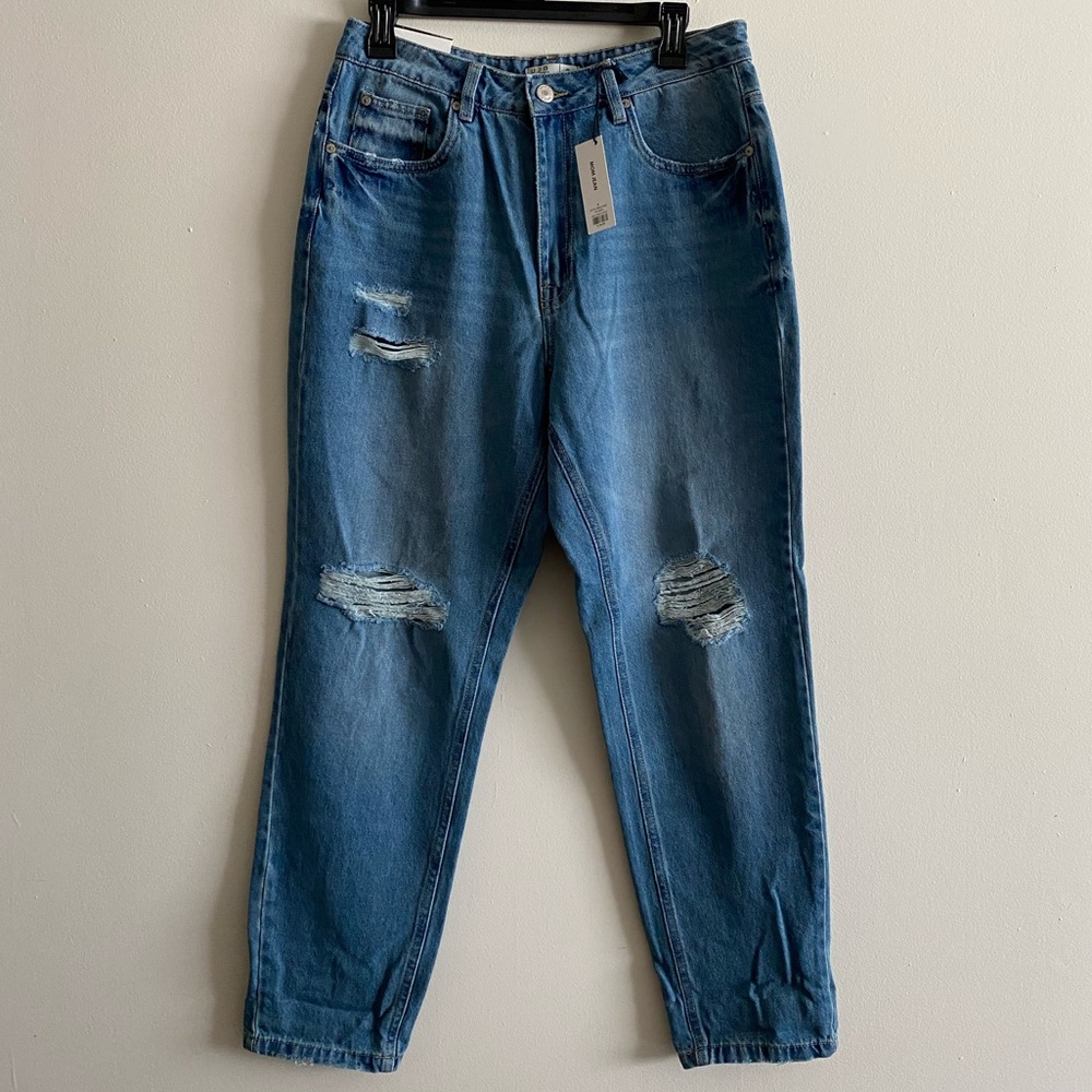 NWT U2B Urban Basics Distressed Mom Jeans Size 9